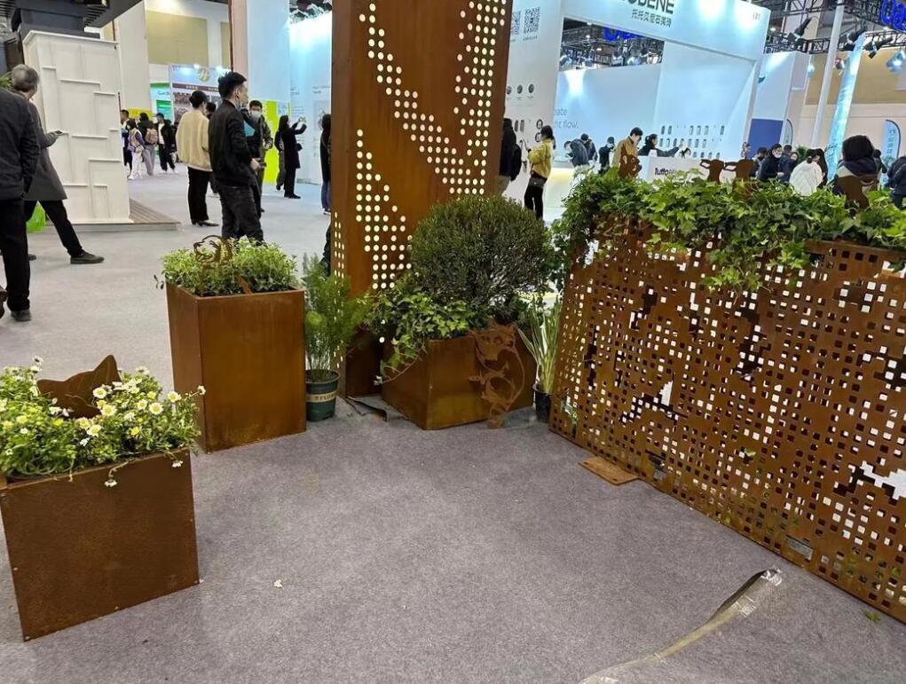 萨迦耐候钢花箱