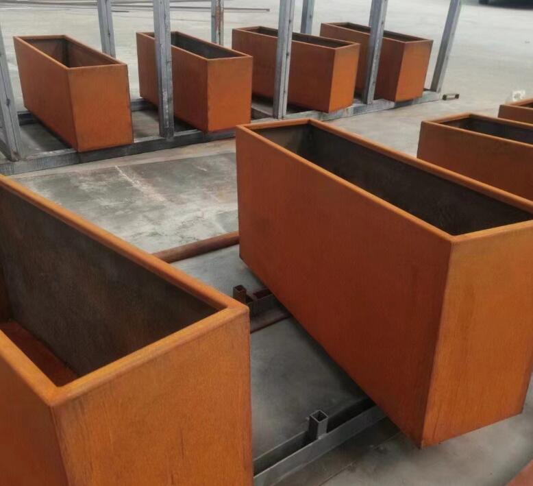 萨迦耐候钢花箱